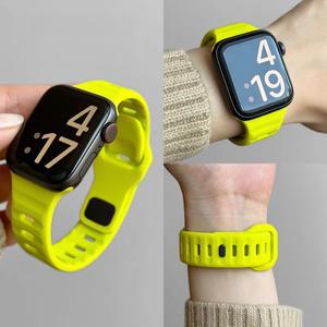 Apple Watch 시리즈 용 실리콘 밴드 10 46mm 스트랩 스포츠 팔찌 iwatch 8 7 6 5 4 3 SE 9 Ultra 2
