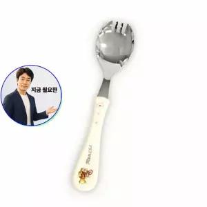 쌍문상회 지금 필요한 산 스텐 304 어린이 수저포크 포크스푼 아이보리