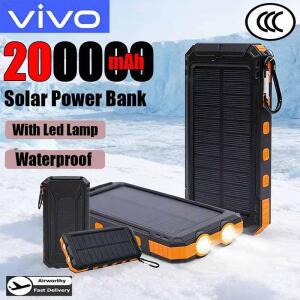 VIVO 200000mAh 태양광 보조배터리 초고속 충전 대용량 파워뱅크 LED 라이트 포함 아이폰   2026 신제품