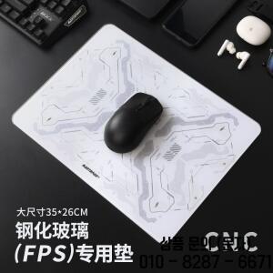 얼룩 방지 부드러운 광전지 유리 마우스 패드   FPS 게임용 강화 표면 글라이드 전문가용 데스크 매트