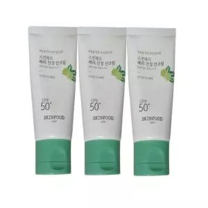 스킨푸드 베리 진정 선크림 50ml 3개