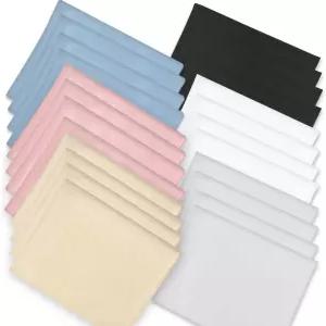 CONLI 24팩 안경용 극세사 청소포 17x14cm/6.7x5.5인치 럭셔리 스웨이드 유리 청소기 부드럽고 보푸라기