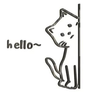 아크릴 방수 벽스티커 벽데코 감성고양이 홈데코 캐릭터 창문용 귀여운 접착 장식
