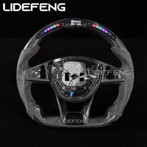 맞춤형 LED 탄소 섬유 스티어링 휠 벤츠 호환 메르세데스 호환 AMG CLA GLC GLS GLE C63 E63 W176 W205 W21