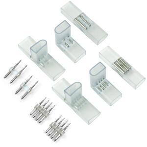 220V 110V 네온 스트립 코너 커넥터 I L T 모양 중간 2835 SMD 단일 색상RGB LED 조명용 2 핀 4Pin