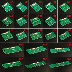 FPC FFC 유연한 케이블 어댑터 보드 SMT to 2.54mm 4P 6P 8P 10P 20P 피치 커넥터 0.5mm