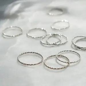 (1~25호)여리여리열송이레이어드 1.0mm 실반지은반지 여자은반지 (W92F1AC)