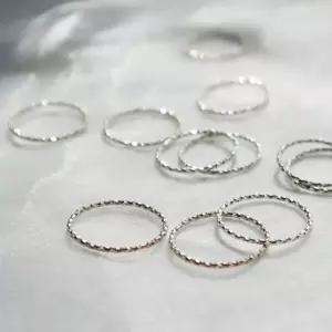 (1~25호)여리여리열송이레이어드 1.0mm 실반지은반지 여자은반지 (W92F1AC)