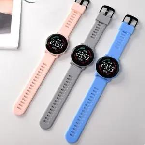 LED 빅 다이얼 남 녀 공용 슬림 디자인 손목 시계 컬러시계 (WA4AE57)