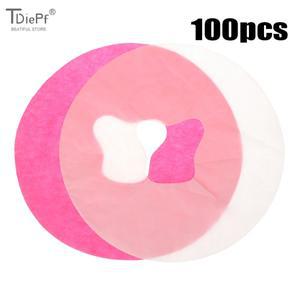 100pcs 스파 살롱 일회용 마사지 페이스 레스트 쿠션 커버 크래들 시트 머리 받침 베개 종이 테이블
