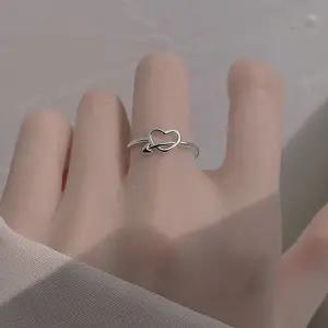 s925 큐피트 하트 캐쥬얼 우정링 커플링