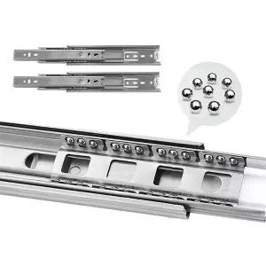 3단 가구 서랍 레일 옷장 서랍장 싱크대 부속품 450mm 주방서랍레일 (WC542E3)