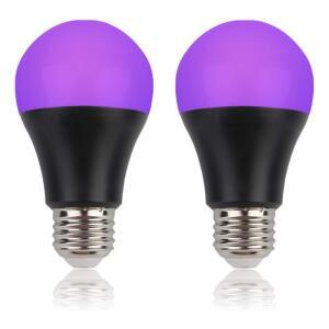 LED 블랙 라이트 전구, 바디 페인트, 클럽 파티 네온 포스터, 램프, E27 UV, 395nm 야광, 385-400nm, 9W