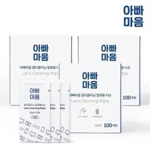 아빠마음 안경닦이 렌즈클리너 티슈 3박스 300매 핸드폰클리너 (W95D2CA)