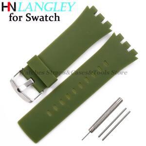 터치 SURB100 실리콘 시계 밴드 22mm 남성 여성 스포츠 팔찌 액세서리에 대한 SWATCH에 고무 스트랩