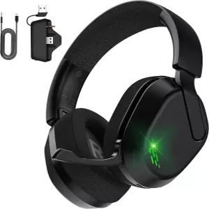 Xbox Series X/S One PS5 PC Mac Bluetooth 6.0 게이밍 헤드폰용 Gvyugke 무선 헤드셋 플립 투 뮤트 노이즈
