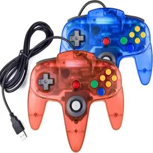 미아도어 2팩 USB 레트로 컨트롤러 N64 게이밍용 PC 클래식 게임 패드 조이패드 Windows MAC 라즈베리