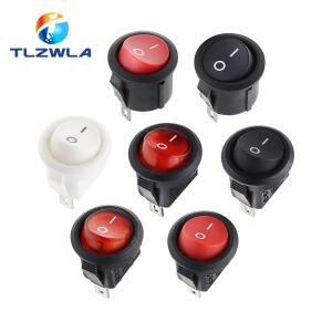 10피스 KCD1 2PIN 15mm On/Off 라운드 보트 로커 스위치 DC AC 3A/250V 자동차 대시 보드 트랙 Dropshippin