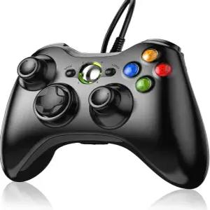 Xbox 360용 YUDEG 360 유선 컨트롤러 게임패드 블랙