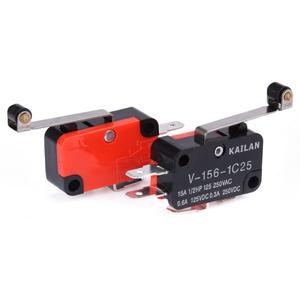 1피스 V-156-1C25 15A 마이크로 스위치  푸시 버튼 SPDT 순간 스냅 동작 리미트 여행