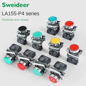 XB4 버튼 스위치 순간 자체 재설정 플랫 하이 헤드 22mm 전원 푸시 스위치(라이트 포함) XB4-BA42 BA31 10A