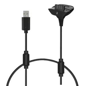 Xbox 360 무선 게임 컨트롤러용 충전 케이블 원격 충전기 코드 블랙