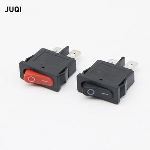 5피스 KCD1-110 미니 소형 얇은 플랫 로커 스위치 ON-OFF 2pin 빨간색과 검정색 9.5x21MM 악기 소형 6A/250