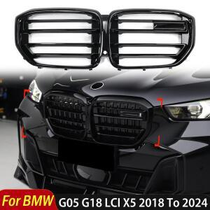 수입차 호환 G05 G18 LCI X5 2018-2024 프론트 범퍼 그릴 스타일 레이싱 라디에이터 에어 인테이크 개조 외