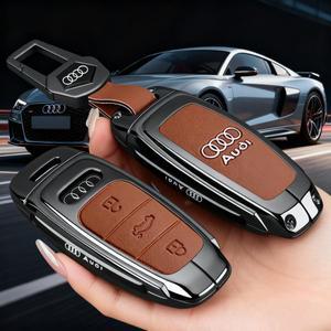 키링 아우디 A3 A4 B9 A6 C8 A7 S7 4K A8 D5 S8 Q7 Q8 E-tron 2018 2020 아연 합금 자동차 키 케이스 커버