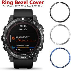 Garmin호환 Fenix 7 7X 6 6X Pro 5 5X Plus 스마트 시계 금속 베젤 링 조각 시간 보호 케이스 용 스테인