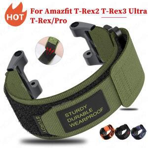 Huami Amazfit T-rex 2 3 용 나일론 루프 스트랩 Pro T Rex Tyrannosaurus Smartwatch 스포츠 팔찌 울트라