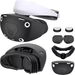 플레이스테이션 VR2용 프로텍터 세트 실리콘 PSVR2 헤드셋 및 페이스 쿠션 커버 렌즈 먼지 PS5 비타