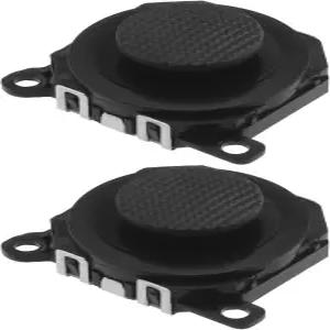ECSiNG 2Pcs 3D 버튼 아날로그 조이스틱 스틱 교체 PSP 1000 컨트롤 플라스틱 블랙