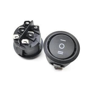 5피스 KCD1-206 23mm 원형 로커 스위치 3 6 핀 ON-OFF-ON 10A 125VAC