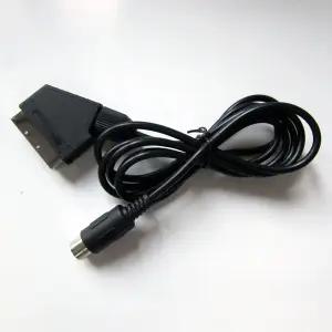 마스터 시스템 메가 드라이브를 위한 6피트 리얼 RGB 리드 세가 제네시스 SCART 케이블 + 사운드 바이
