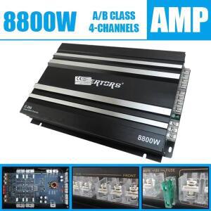 클래스 AB 자동차 오디오 업그레이드 전력 증폭기 4 채널 12V 8800W 스테레오 스피커 서브 우퍼 고음 중저
