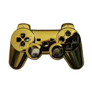 소니 플레이스테이션 3 PS3 무선 블루투스 컨트롤러 컬러 골드용 OSTENT 풀 쉘 케이스 하우징 버튼 키트