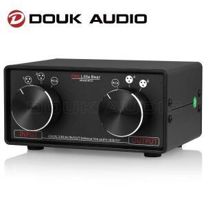 Douk Audio 3-IN-3-OUT XLR 밸런스드/RCA 스테레오 컨버터 오디오 선택기 박스 가정용 앰프용 패시브 프리