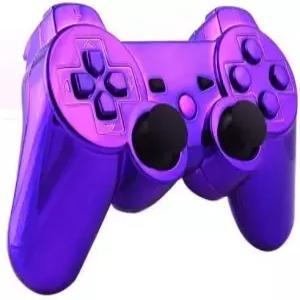 소니 플레이스테이션 3 PS3 무선 블루투스 컨트롤러 색상 보라색용 OSTENT 풀 쉘 케이스 하우징 버튼 키트