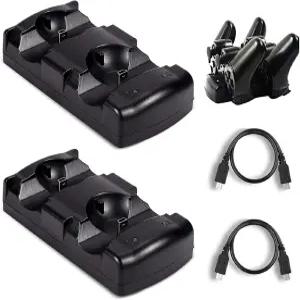 Fpxnb 2팩 PS3 컨트롤러 충전기 PlayStation 3 / 슬림 듀얼쇼크 무브 충전 도크 스탠드 마이크로 USB