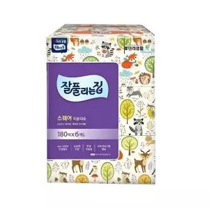 미래생활 잘풀리는집 미용티슈 180매 6입 (WA0611C)