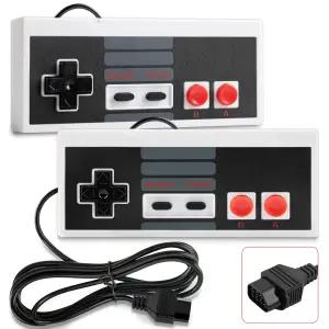 NES 8비트 엔터테인먼트 시스템용 XiQiDianr 클래식 컨트롤러 콘솔 컨트롤 패드 2팩