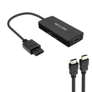 N64에서 HDMI 변환기 어댑터 지원 16 9/4 3 변환 N64 SNES/NGC/SFC 플러그 앤 플레이 용 링크 케이블