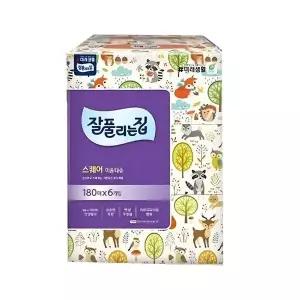 미래생활 잘풀리는집 미용티슈 180매 6입 (WA0611C)