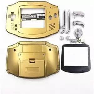 게임보이 어드밴스 GBA 콘솔 컬러 골드 플라스틱을 위한 교체 하우징 쉘 케이스 커버 스킨