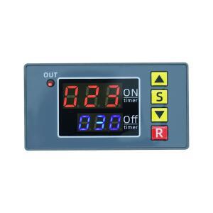 DC 12V 24V AC 110 220V 디지털 시간 지연 릴레이 모듈 사이클 타이머 자동차 용 빨간색 파란색 듀얼 LED