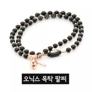 고품질 오닉스 목탁 팔찌 (선택) 12간지 액운방지 염주 불교 (WA5F399)