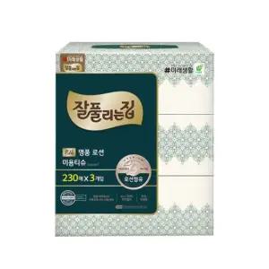 고품질 잘풀리는집 로션 미용티슈 각티슈 230매x3입 (WD399F4)