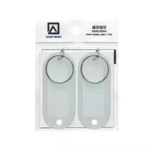 [하프클럽/]BS 세모네모 키홀더 흰색 K0001 27x62 2개X10개 열쇠고리