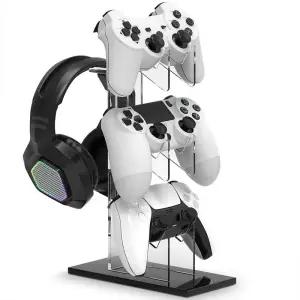구첸루 게임 컨트롤러는 PS5 Xbox ONE 스위치 STEAM을 위한 3단계 홀더와 헤드셋 스탠드로 향상시킵니다